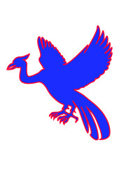 vector illustration of a blue bird