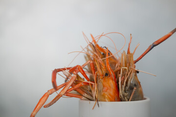 Grilled river shrimp or Thai shrimp