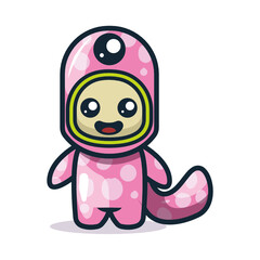 Cute monster mascot costume design