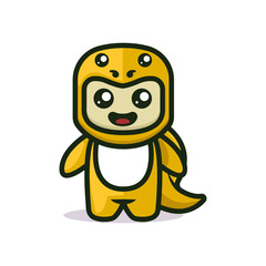 Dinosaur cute mascot vector design