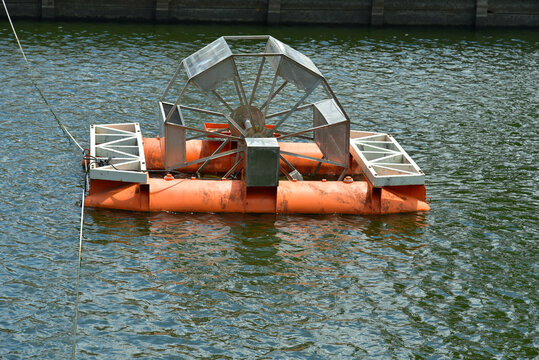The water wheel is an invention in Thailand. and was used It is believed to add oxygen to the water. as a protection against wastewater.