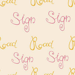 vector illustration traffic light and lettering,road sign