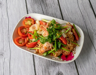Thai Food Mixed Curries and Fried Rice 