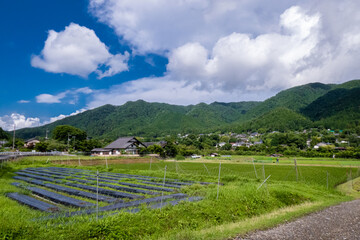 京都 大原 田舎の原風景 夏の景色