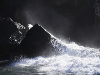 water splash on black
