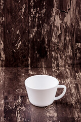 Empty coffee white cup
