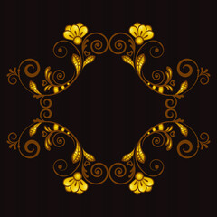 Vintage floral background with decorative flowers for design