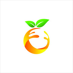 GRAPHIC LOGO DESIGN VECTOR ORANGE JUICE FRESH HEALTH