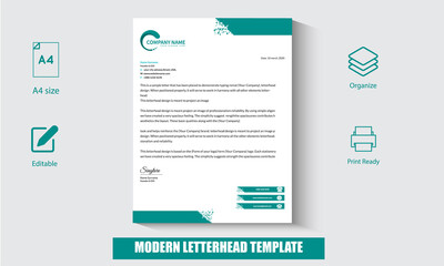 Company letterhead template design. Print-ready template Design For your company .