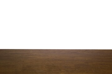 Wood table isolate white background and copy space for a product