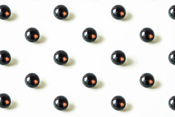 fresh currant pattern on white background