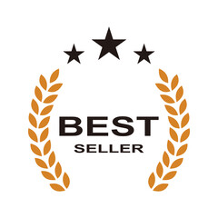 Best seller badge logo design. Best seller vector isolated