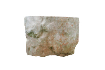 marble rock for seating stone and garden decoration, isolated on white background.