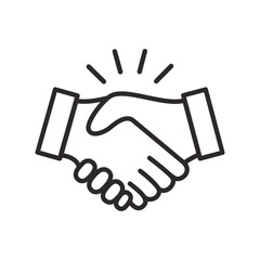 Obraz premium handshake icon vector design illustration 