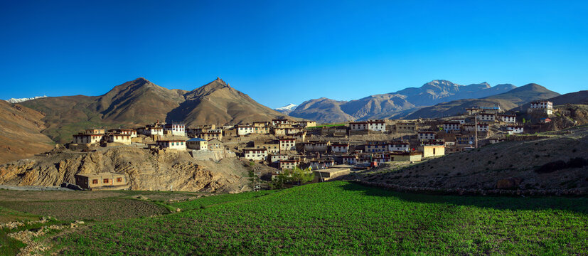 Kibber village, One of the world's highest villages in the Himalayas.