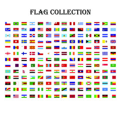 Fototapeta na wymiar world flag collection more than 100 countries