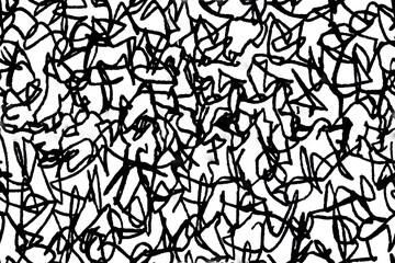 Texture of doodles. Abstract black and white color pattern