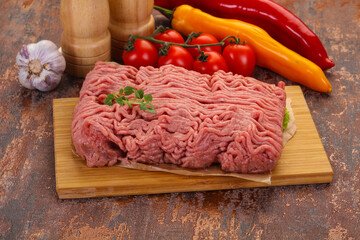 Raw turkey minced meat