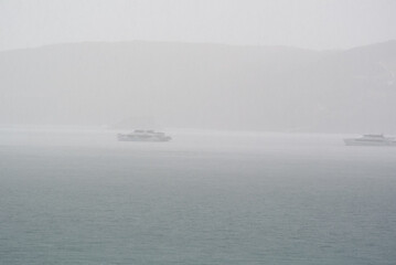 Summer storm over the sea at Hamilton Island, Queensland, Australia