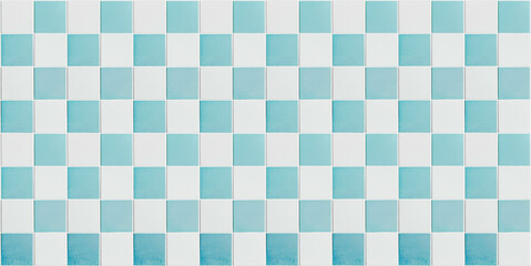 blue, white tile background, tiled checkered pattern - obrazy, fototapety, plakaty