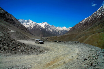 Spiti Valley Landscape, Near Kunzum Pass, Spiti Valley, Himachal Pradesh, India.