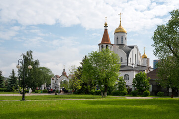 Fototapeta na wymiar Church of the Kazan Icon of the Mother of God, Reutov, Moscow region, Russian Federation, June 07, 2020