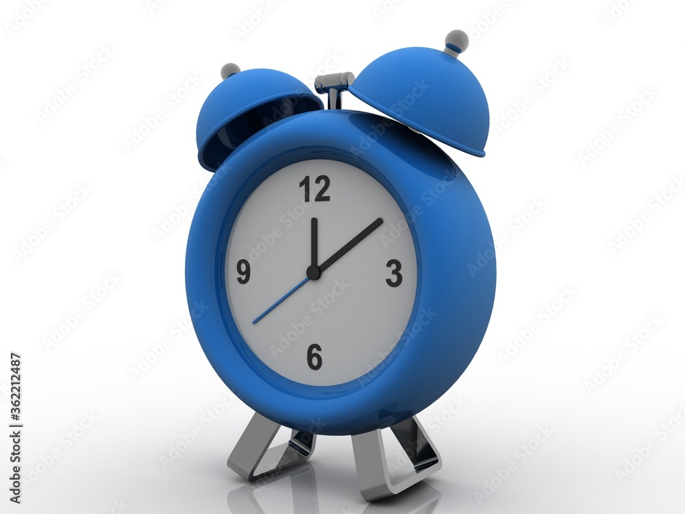 Poster 3d rendering new alarm clock