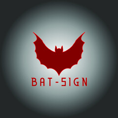bat sign vector