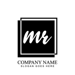 MR Letter Logo Design With Creative Modern Trendy Typography For Any Company Or Business