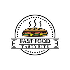 Fast food icon. Illustration of a fast food icon on a white background.