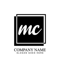 MC Letter Logo Design With Creative Modern Trendy Typography For Any Company Or Business