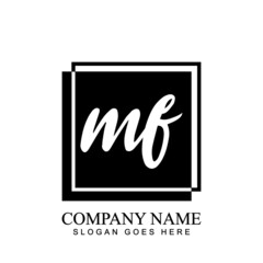 MF Letter Logo Design With Creative Modern Trendy Typography For Any Company Or Business