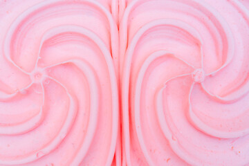 Ice cream background. Strawberry Pink Ice Cream texture. Delicious berry dessert.