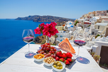 Table with a view of the Greek sea
