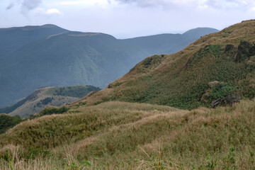 Fototapeta na wymiar The landscape of natural view around Qixingshan at Yangmingshan National Park in Taipei, Taiwan.