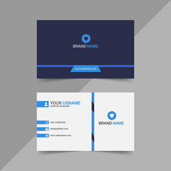 Professional modern business card template design Blue color, shape design, office, company card