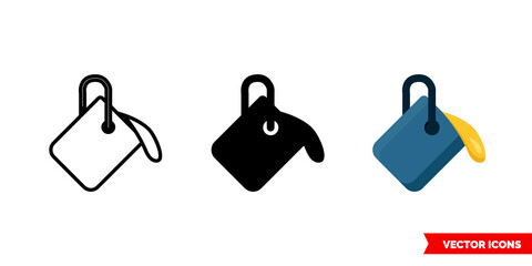 Paint bucket icon of 3 types. Isolated vector sign symbol. © mr.GAS