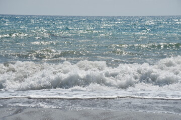 waves on the beach