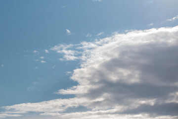 cumulus clouds in the blue sky