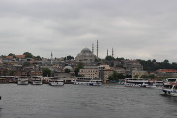 Istanbul Turkey , The Blue Mosque (Sultan Ahmet Camii) and the Black Sea