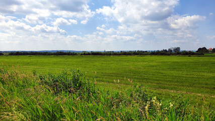 Fototapeta premium Polish countryside landscape on a cloudy day