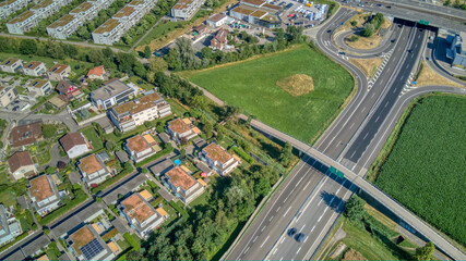 Autobahnanschluss Urtenen-Schönbühl, bei Bern, Schweiz