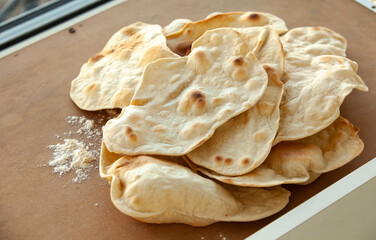 arab bread close up