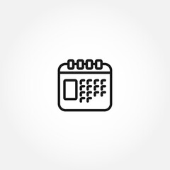 calendar isolated line icon. calendar icon