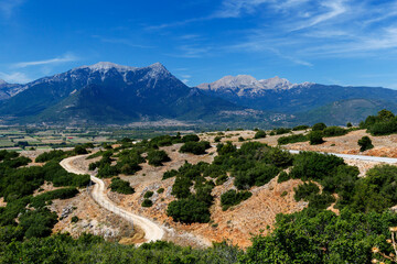 View from the mountain in Greece