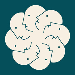 team of equals - group of people icon