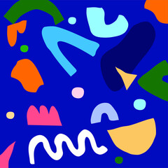 illustration vector EPS Print hand draw painted abstract modern art for wall decoration or postcard cover or textile or background or other