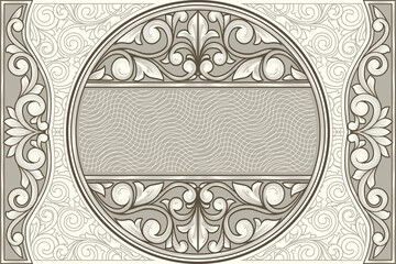 Ornate art deco vintage design background
