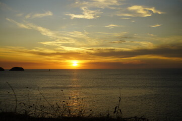 atardecer, mar, acuático, cielo, sol, oceáno, playa, amanecer, anaranjada, nube, paisaje,...