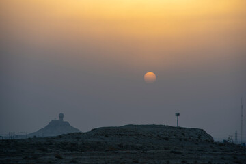 Sunset over the eastern province in Saudi Arabia